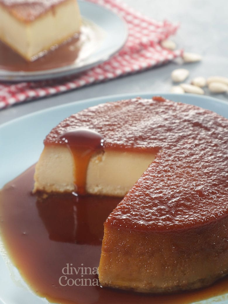 flan de almendras