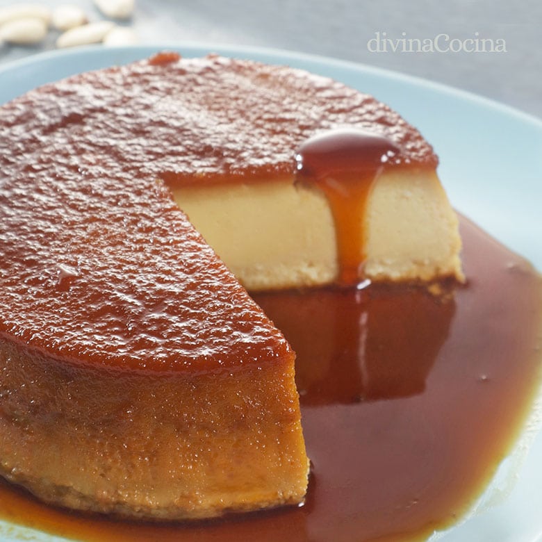 flan de almendras