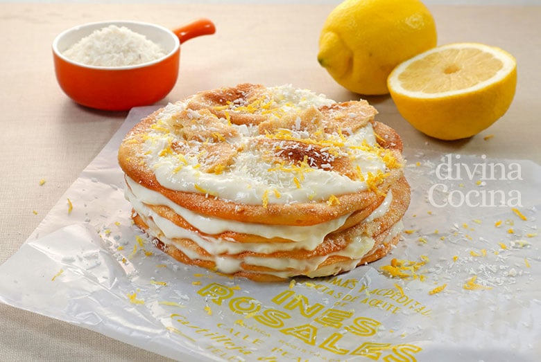 milhoja de coco limon con tortas