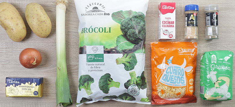 ingredientes pastelillos de patata y brocoli