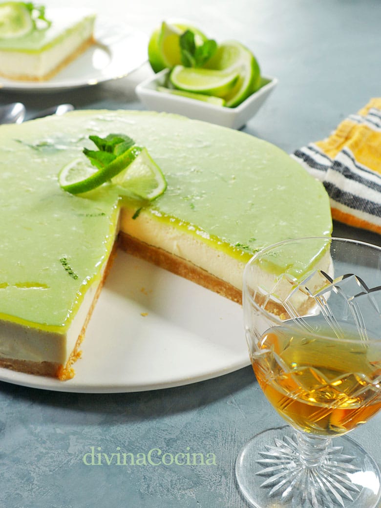 tarta de mojito sin horno