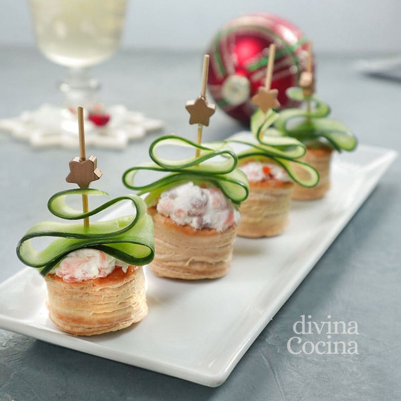 mini volovanes de salmon para navidad