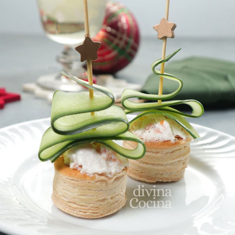 mini volovanes de salmon para navidad