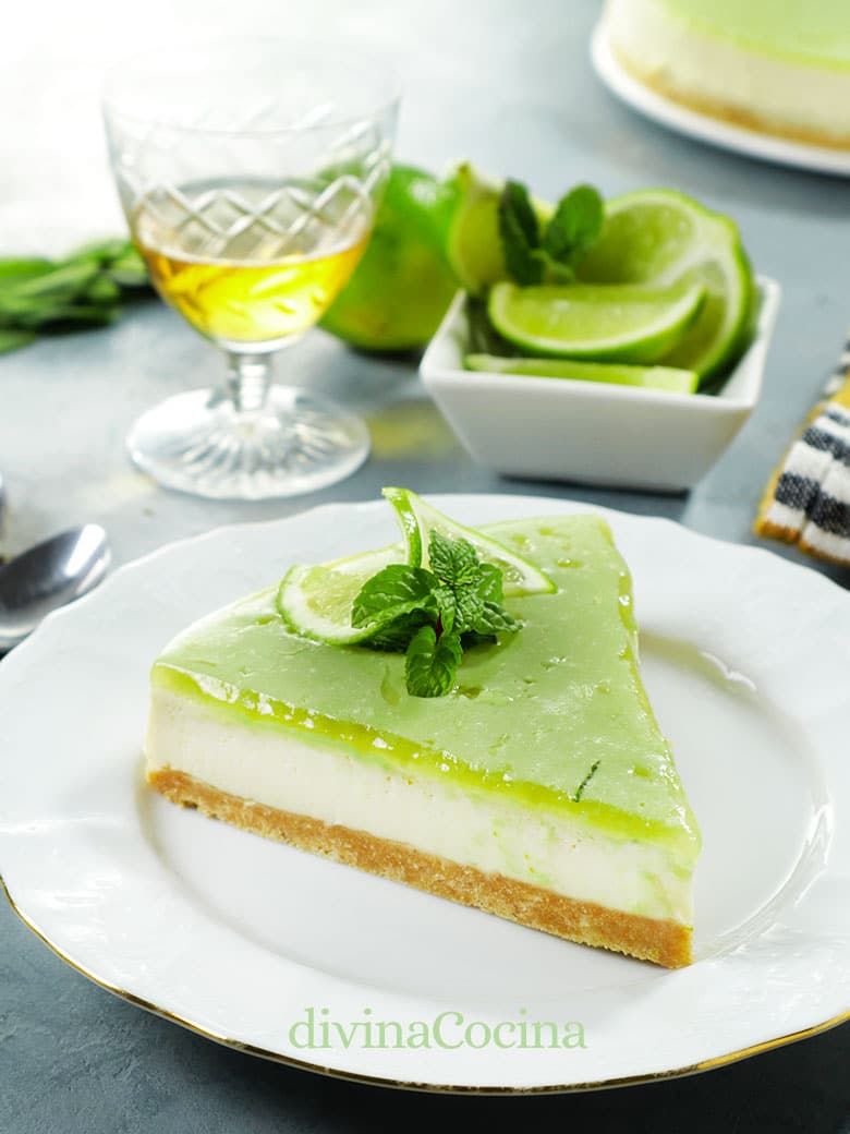 tarta de mojito sin horno