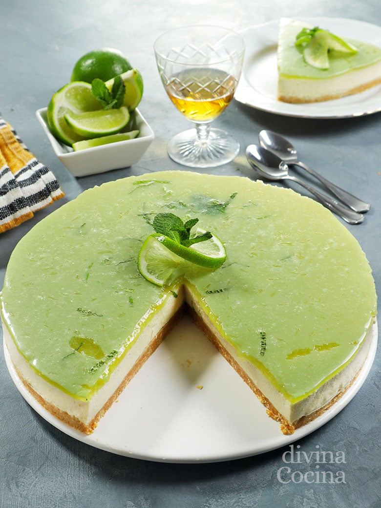 tarta de mojito sin horno