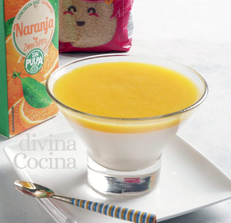 panna cotta de coco con mango