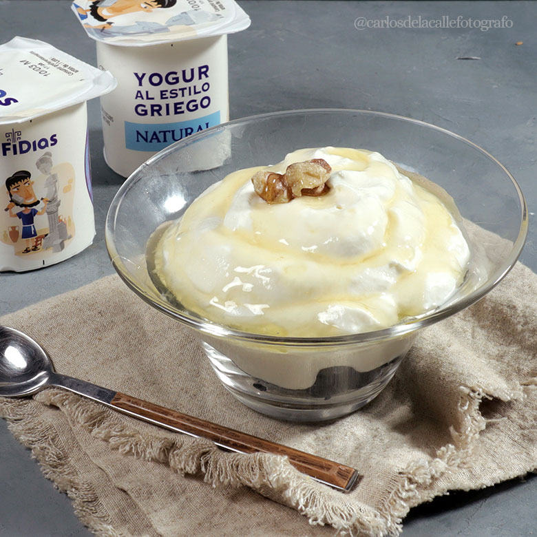 mousse de yogur griego