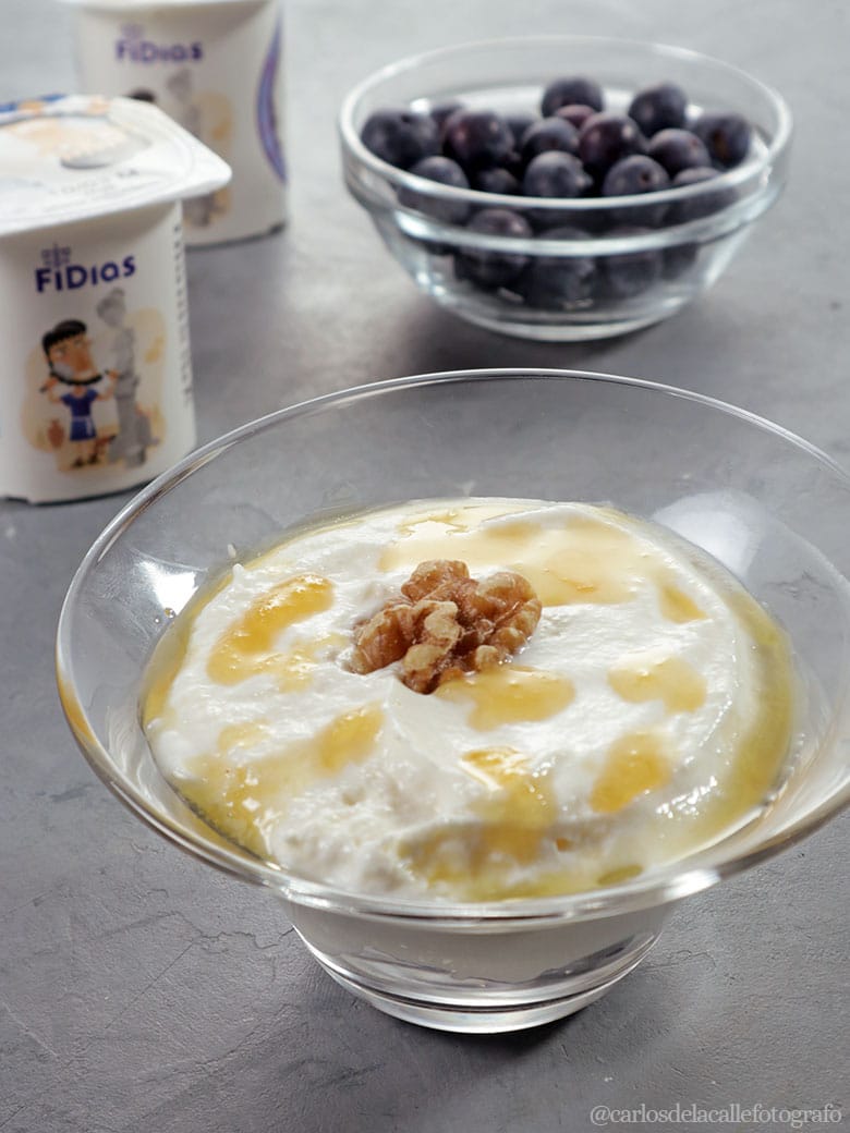 mousse de yogur griego