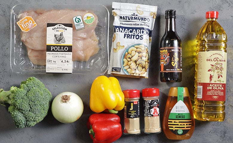 salteado de pollo oriental ingredientes