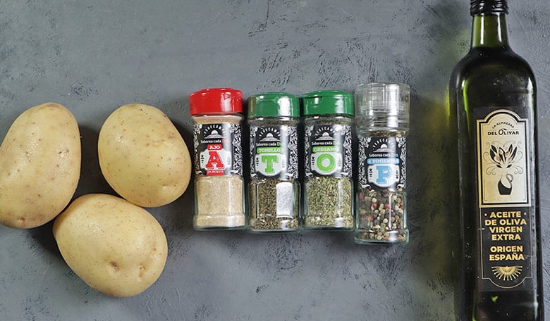 patatas gajo con especias en airfryer ingredientes