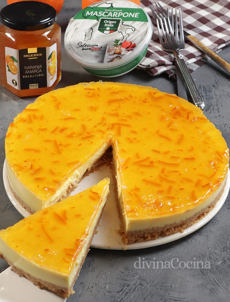 tarta de naranja facil sin horno