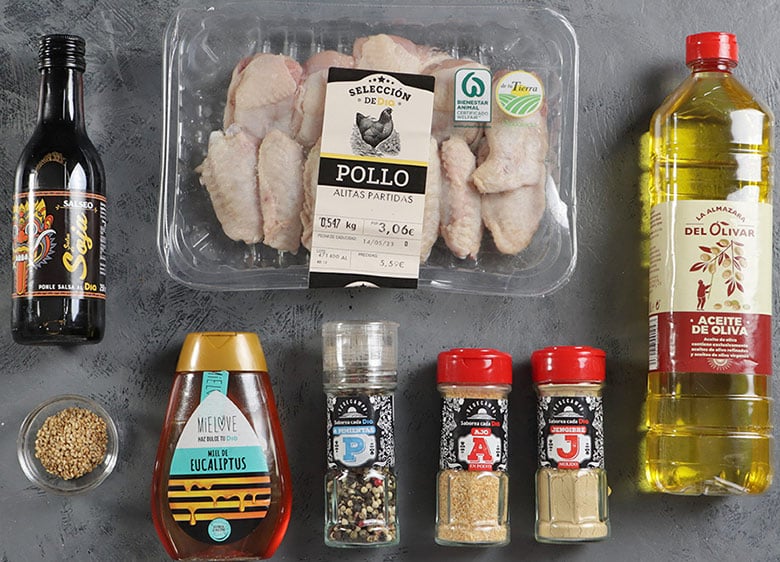 alitas de pollo teriyaki ingredientes