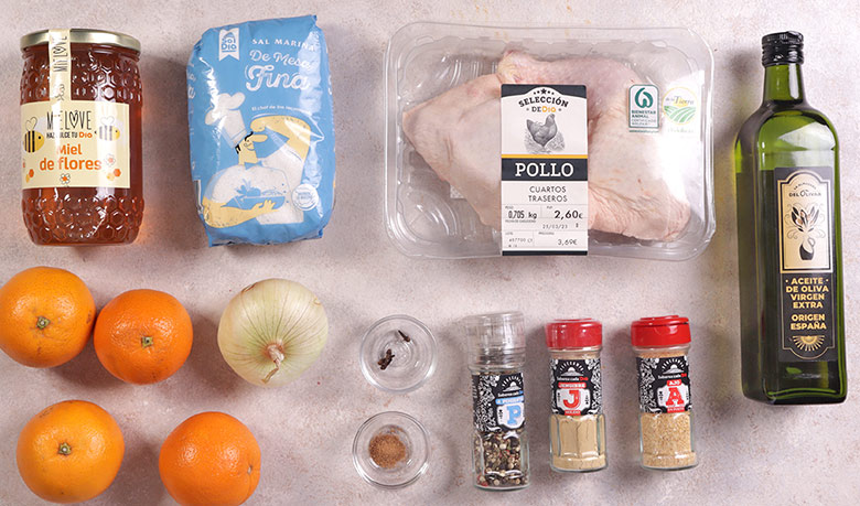 pollo al horno con naranja ingredientes