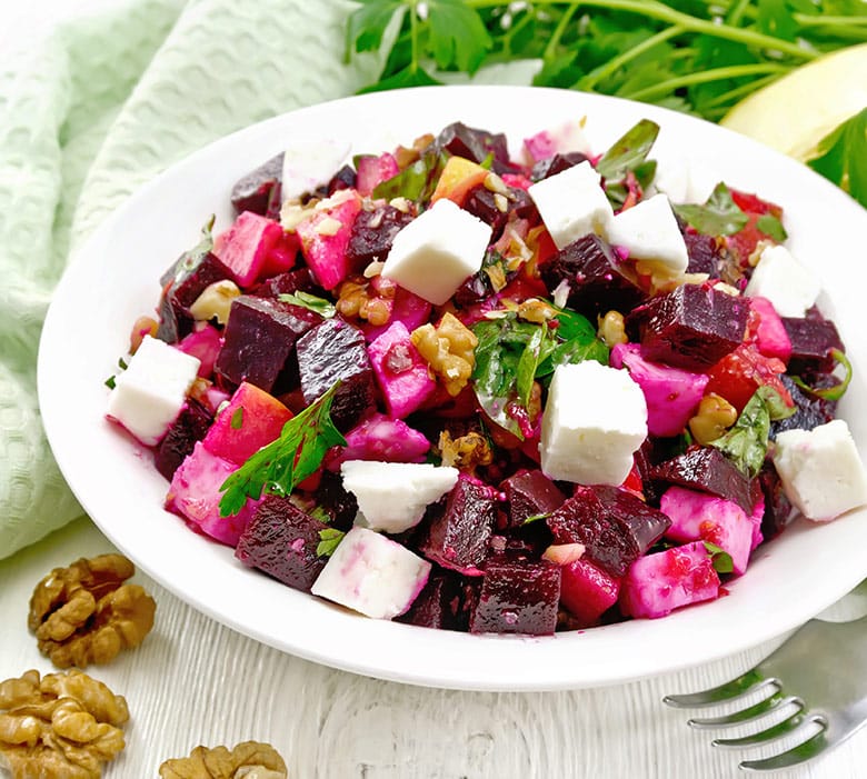 ensalada de remolacha con queso 