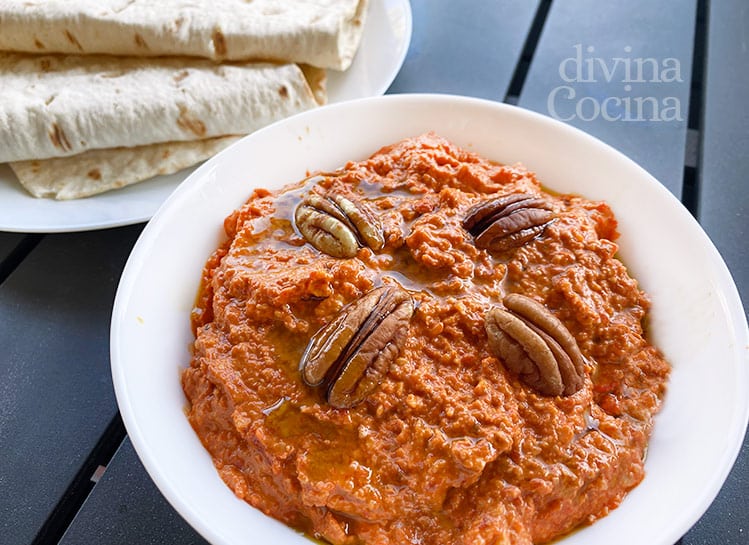 muhammara crema de pimientos rojos y nueces