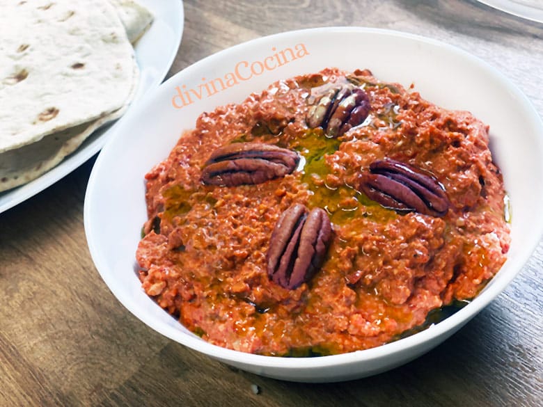 muhammara crema de pimientos rojos y nueces