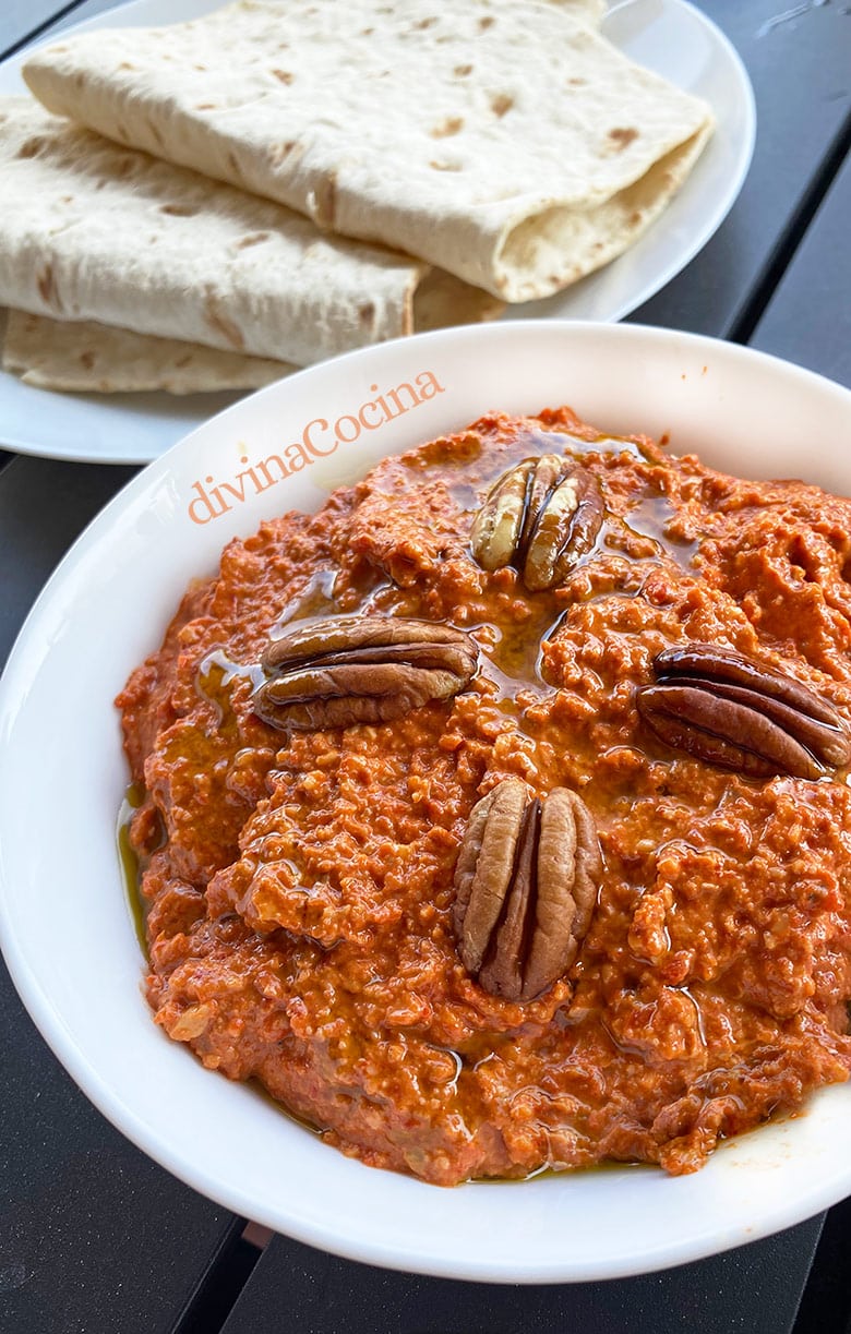 muhammara crema de pimientos rojos y nueces