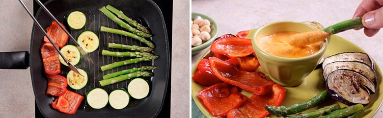 verduras a la plancha paso a paso