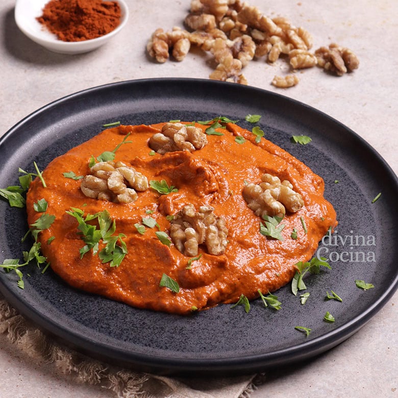 muhammara crema de pimientos y nueces 