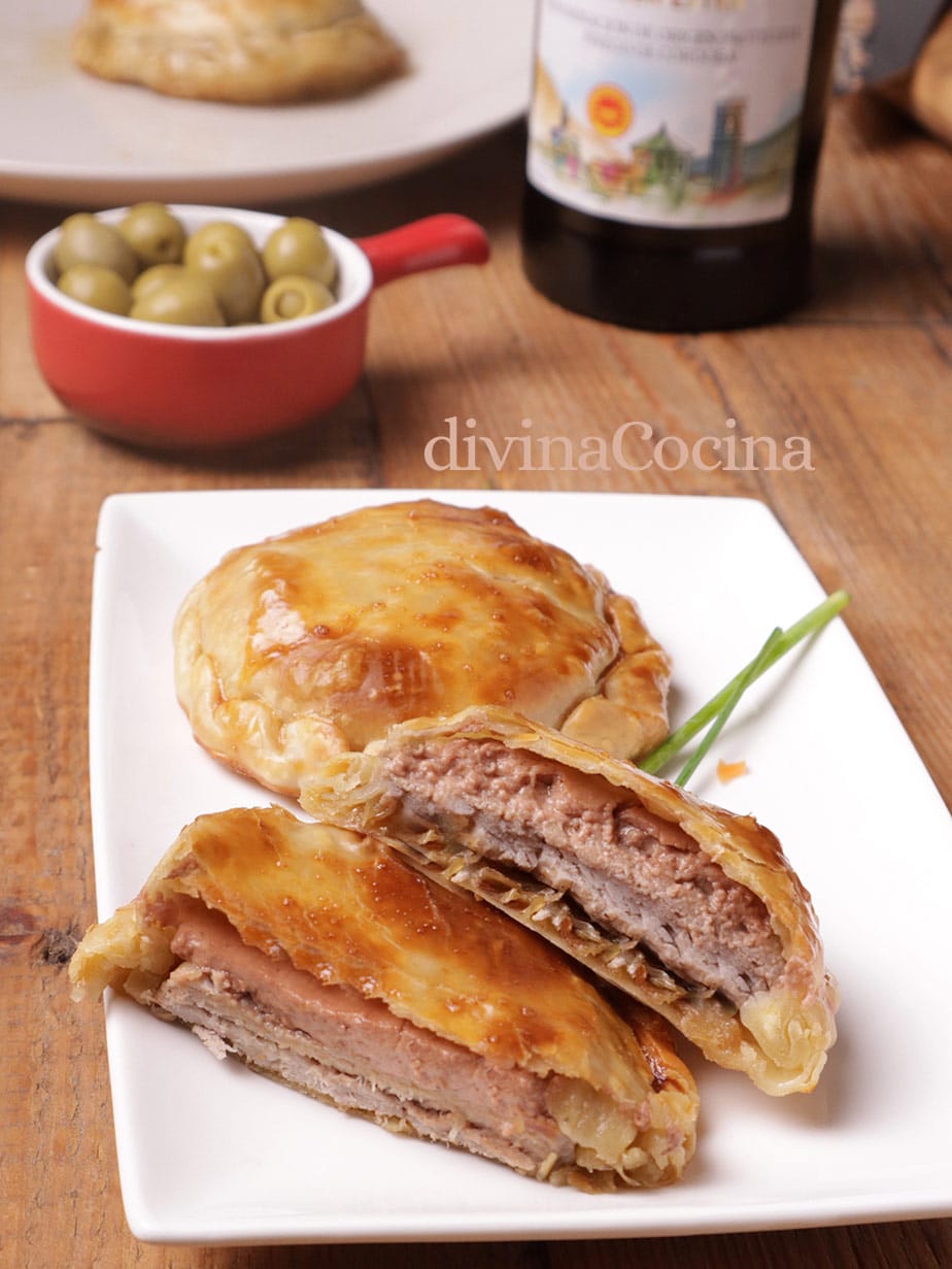 mini solomillo wellington con obleas de empanadillas