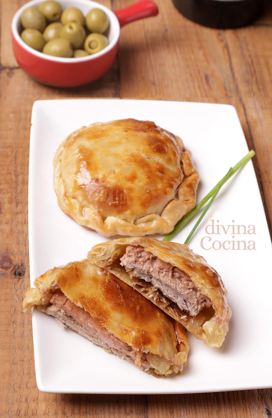 mini solomillo wellington con obleas de empanadillas