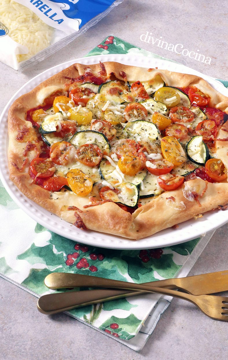 galette de calabacin y tomate