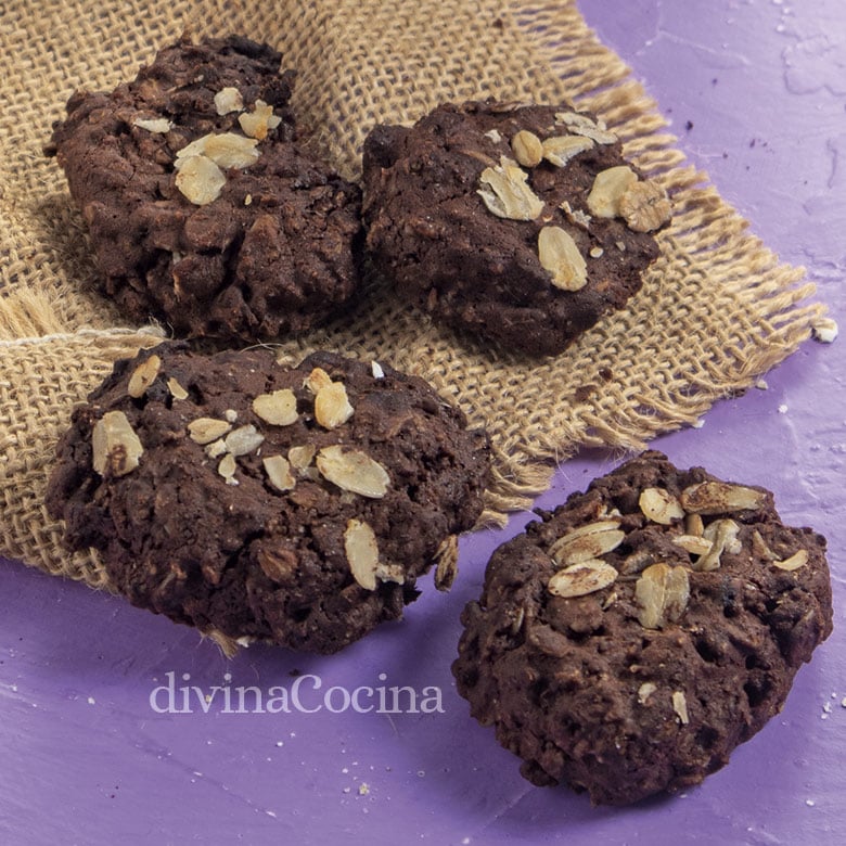 galletas de avena y chocolate