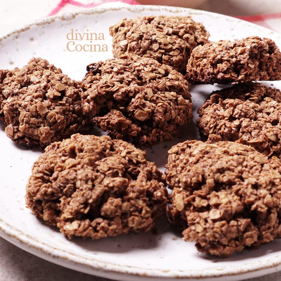 galletas de avena y chocolate