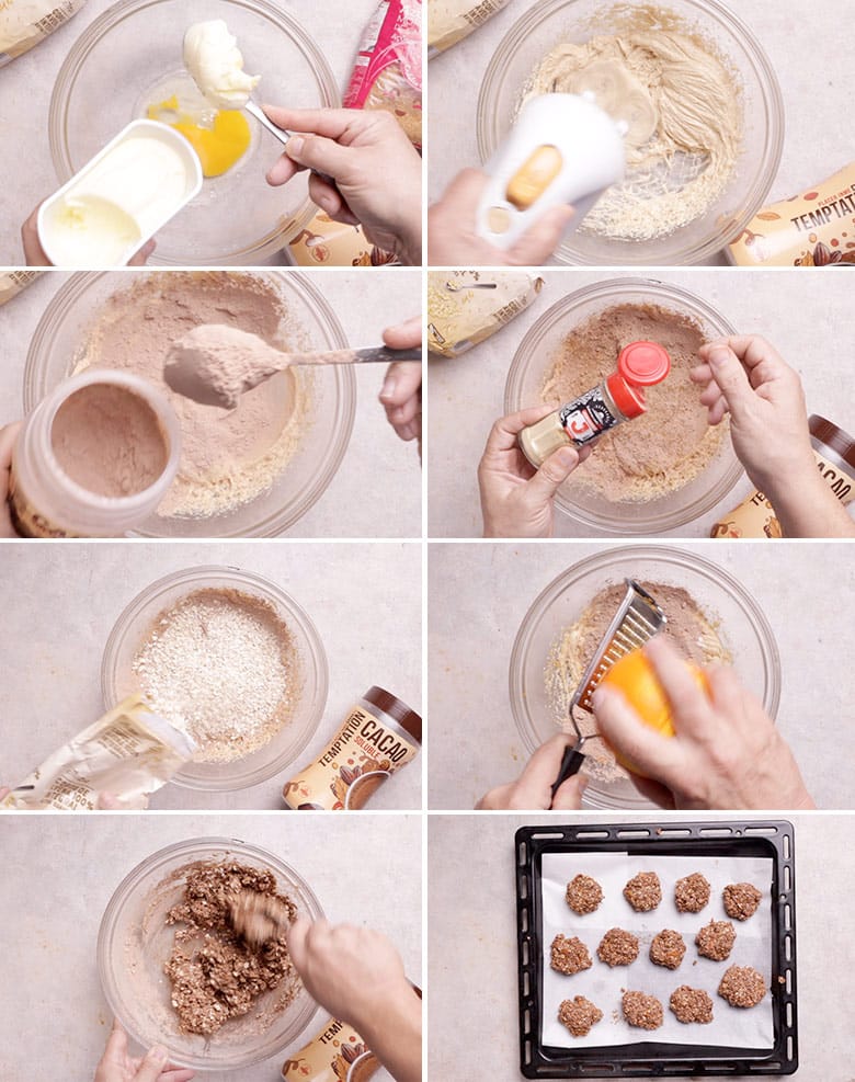 galletas de avena y chocolate paso a paso