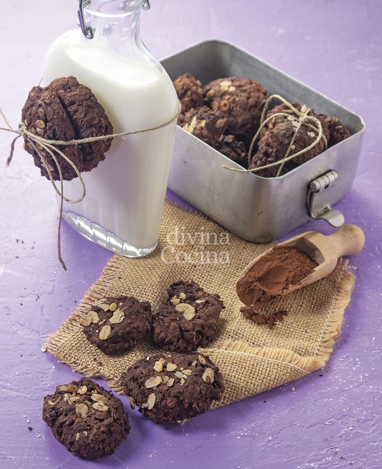 galletas de avena y chocolate