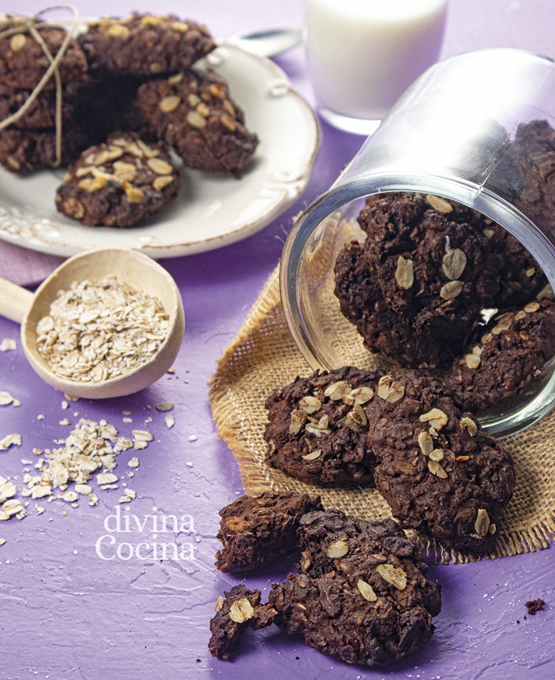 galletas de avena y chocolate