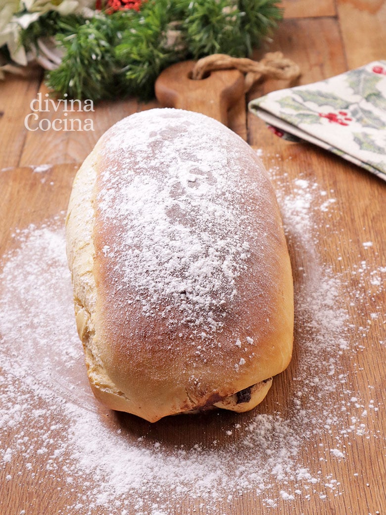 pan de brioche relleno de chocolate