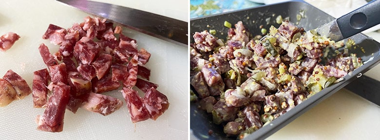 tartar de salchichon iberico paso paso