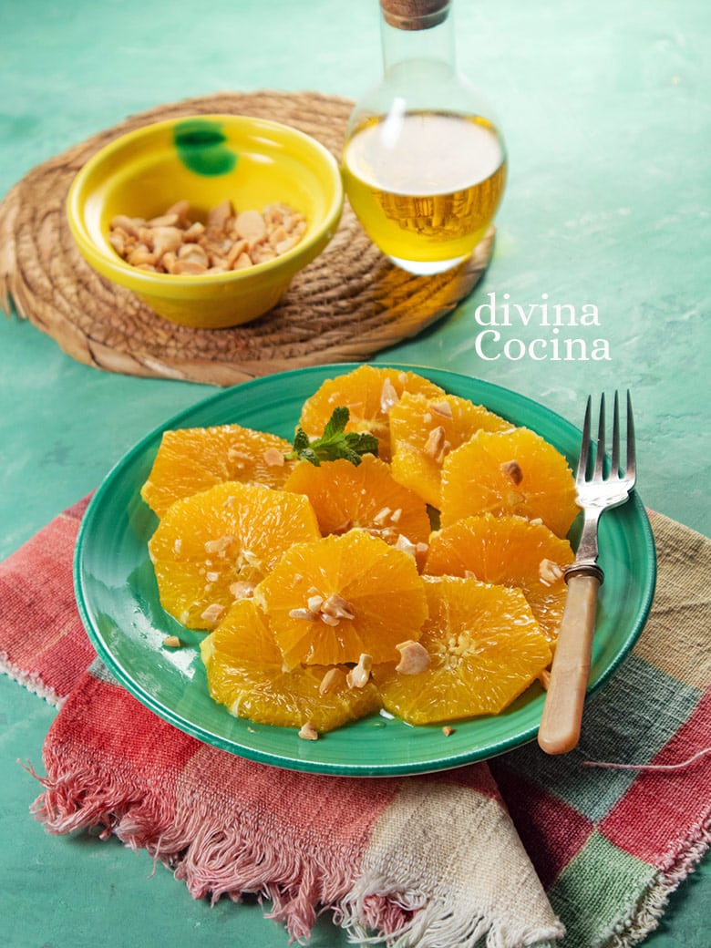 naranjas con aceite de oliva