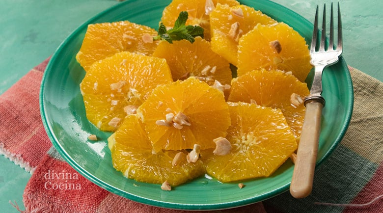 naranjas con aceite de oliva