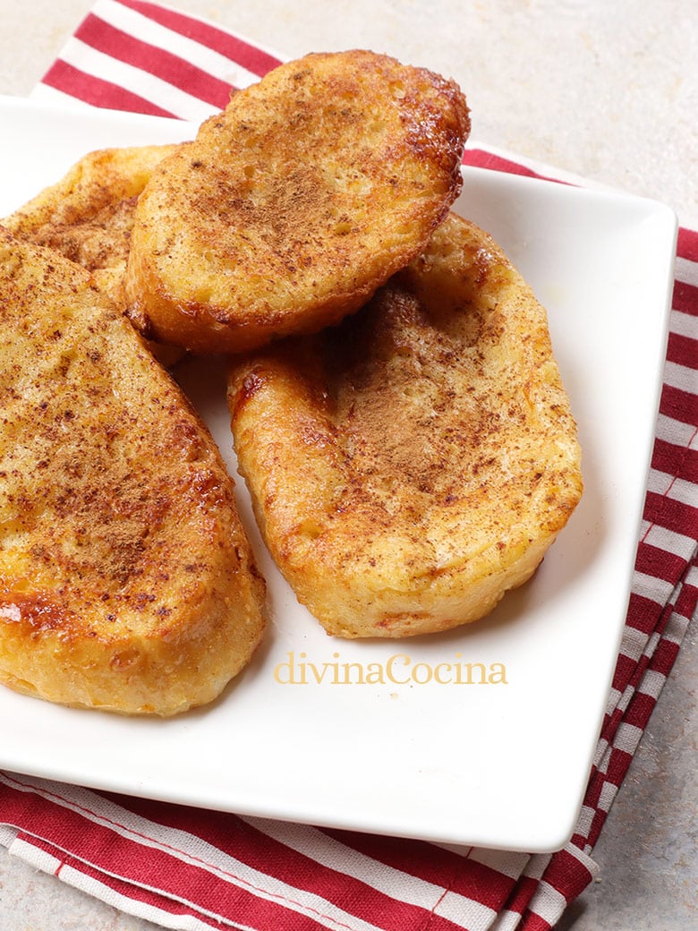 torrijas en freidora de aire sin azucar