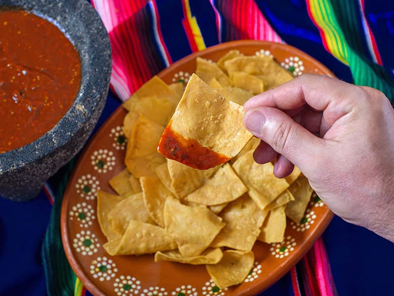 totopos nachos caseros