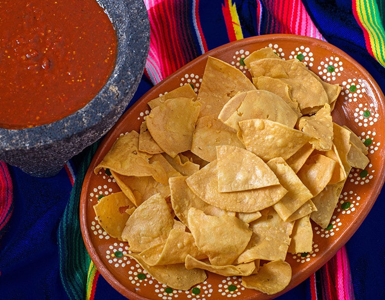 totopos o nachos caseros