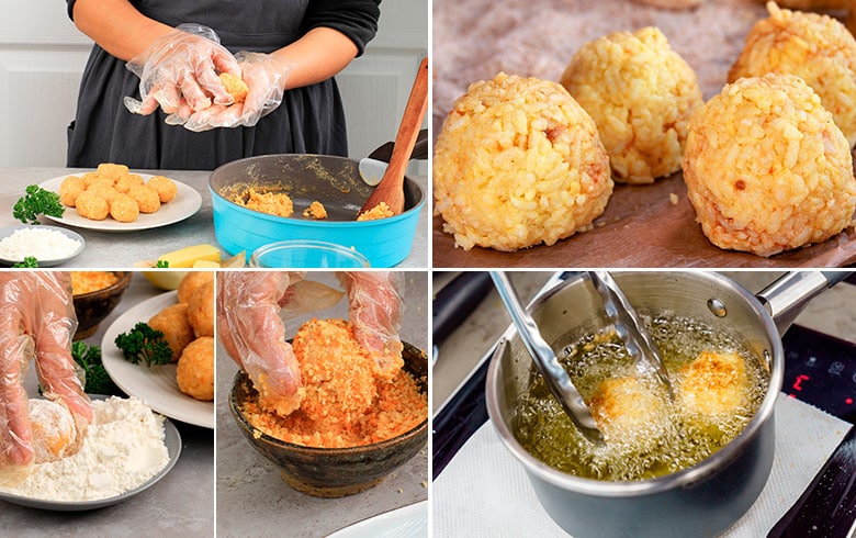 arancini paso a paso