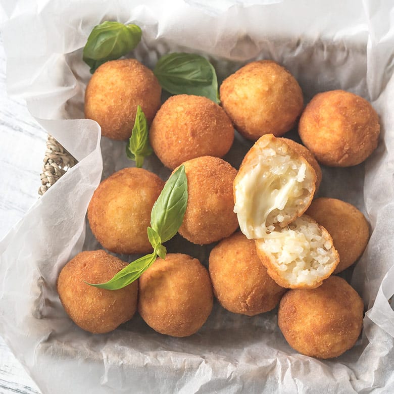 arancini bolas de arroz rellenas