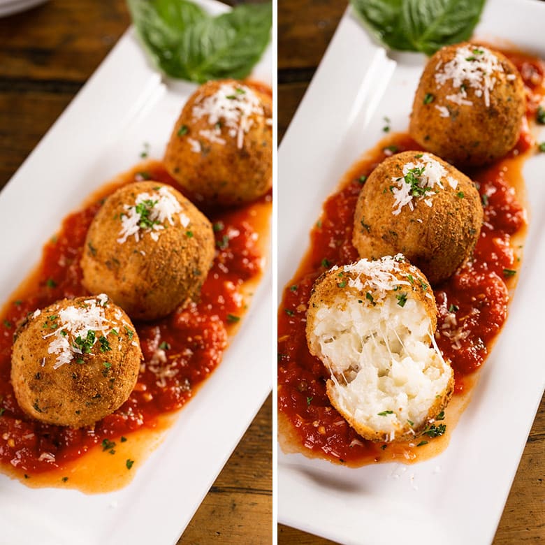 arancini bolas de arroz rellenas