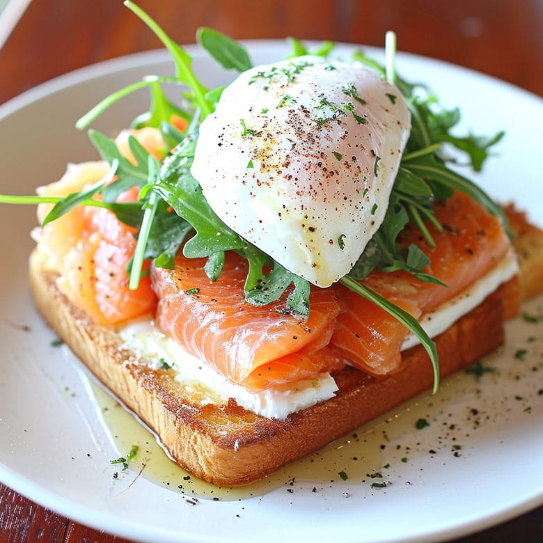 tostadas con salmon ahumado