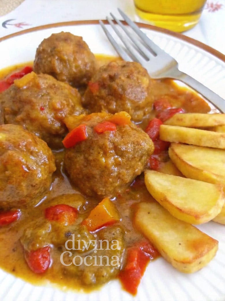 albondigas de ternera con verduras