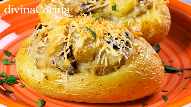 Patatas rellenas de verduras