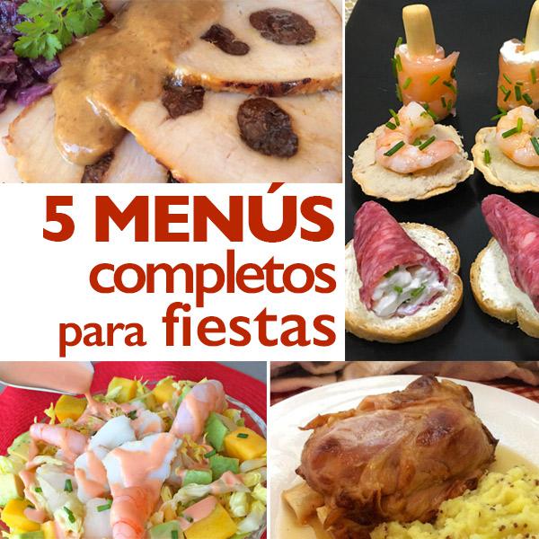 Tristemente En contra granizo 5 menús completos para invitados - Receta de DIVINA COCINA