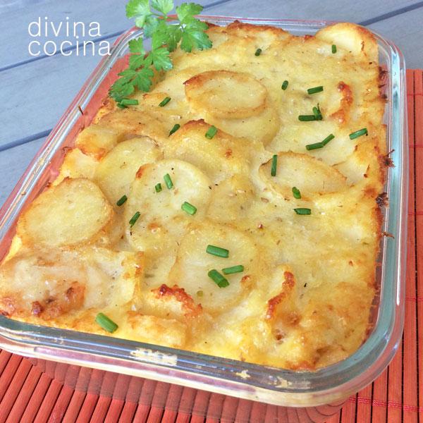 gratén de bacalao con patatas