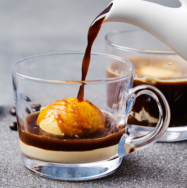 affogato italiano de café