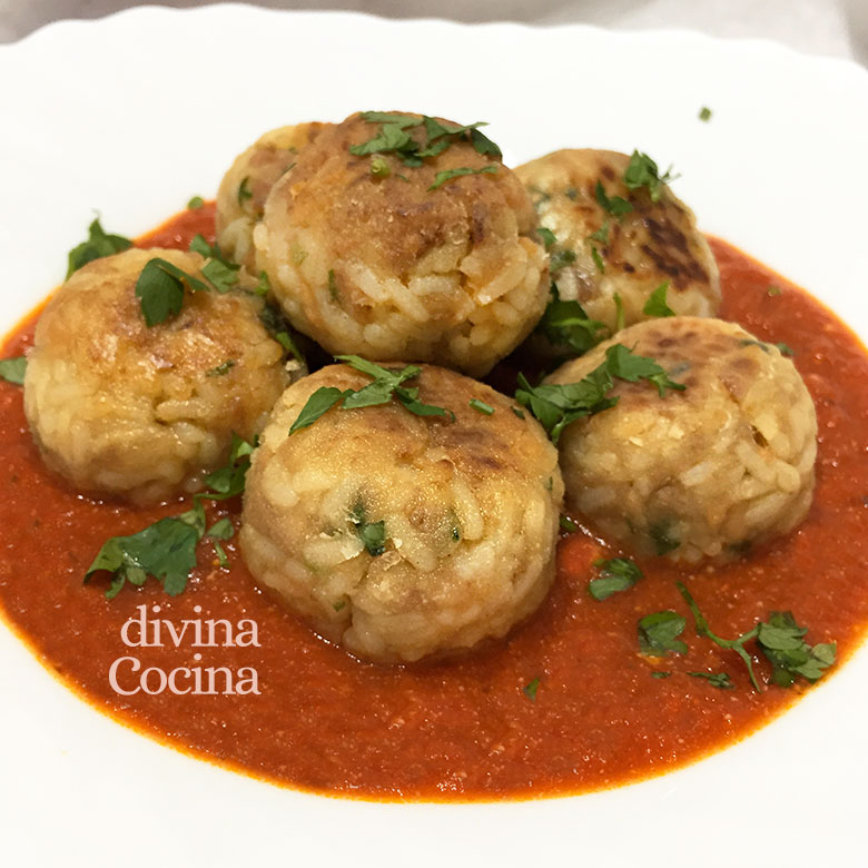 albondigas de arroz y atun