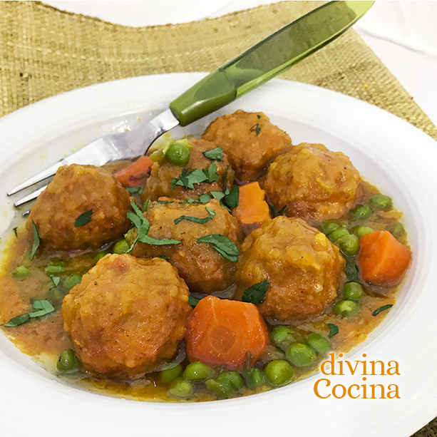 albondigas jardinera plato