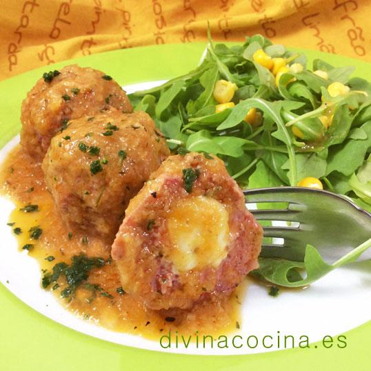 Albóndigas rellenas de queso - Receta de DIVINA COCINA